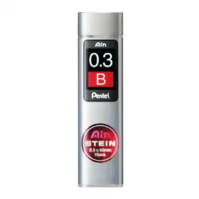 Pentel Ain STEIN Black Pencil Lead - 0.5mm HB Refills for Mechanical Pencils (12 Pack) - Smooth Writing for School, Office & Sketching