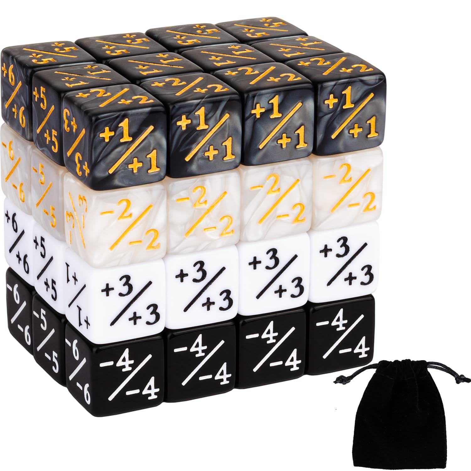 48-Piece MTG Counter Dice Set - +1/+1 Life Counters & Marble Plus One Tokens Dice for Magic The Gathering, Tabletop Games - 4 Vibrant Colors - Perfect for MTG Tournaments, Commander Games & Board Game Nights
