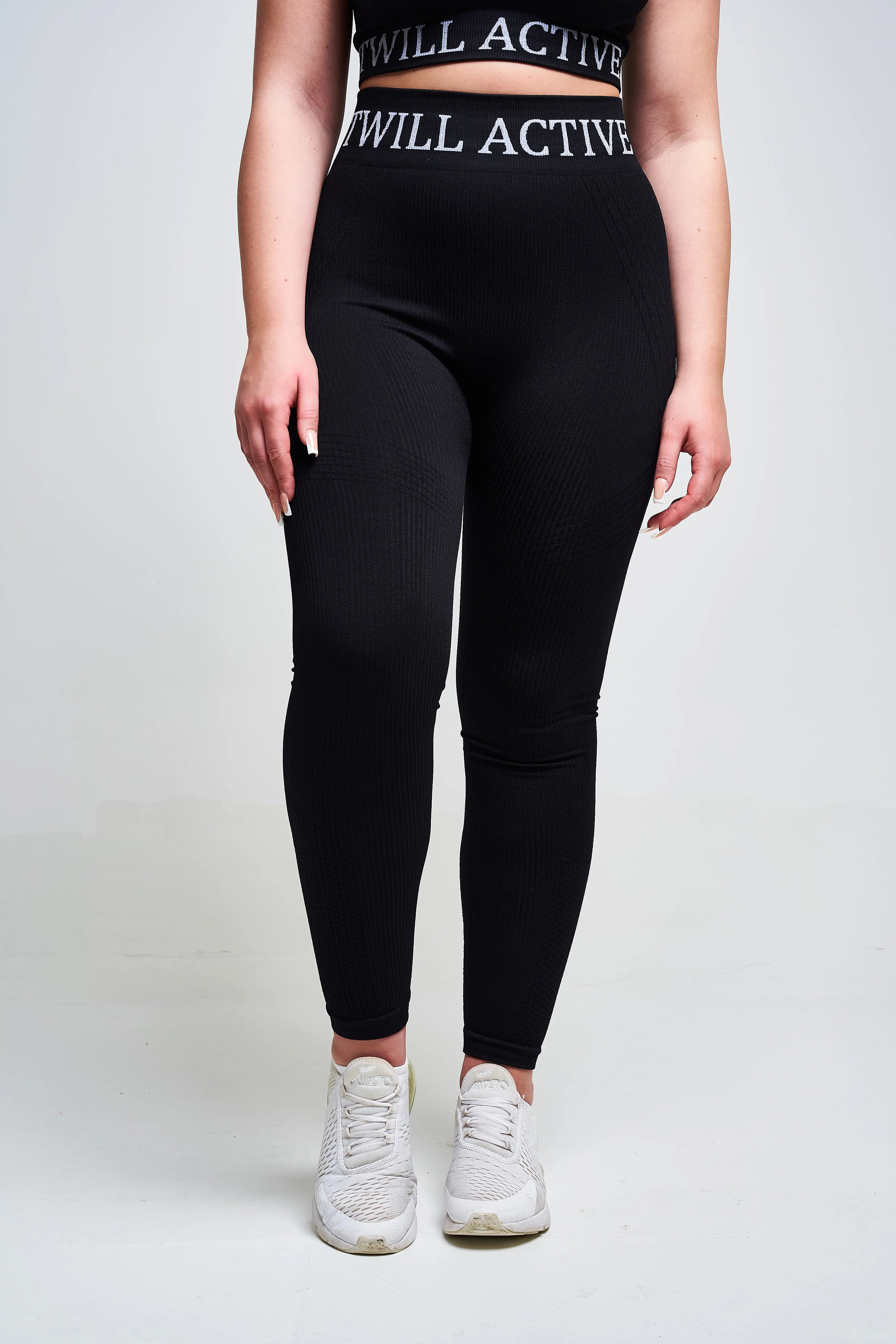 Avora Panel Recycled Seamless Leggings for Women - High Waist Yoga Pants, Workout Running Tights - Eco-Friendly Black Activewear for Gym, Lounge & Everyday Wear