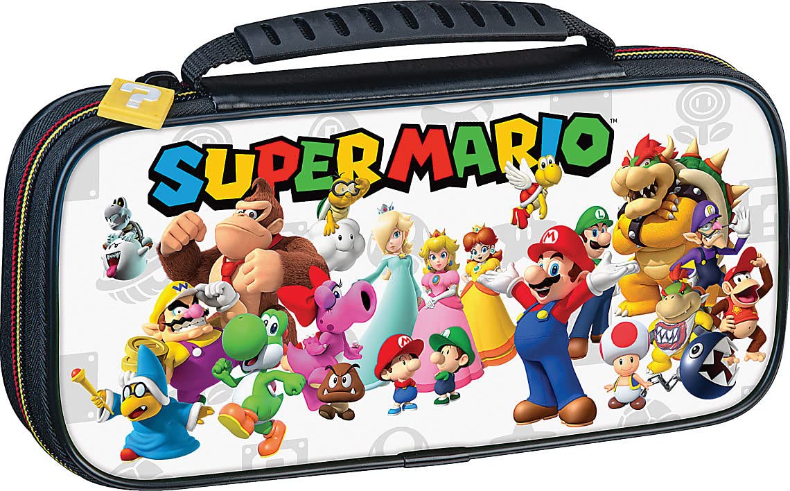 Nintendo Switch Game Traveler Deluxe Travel Case - Super Mario Edition | Protective Carrying Case for Nintendo Switch Console & Accessories | Perfect for Travel, Gaming On-The-Go & Storage