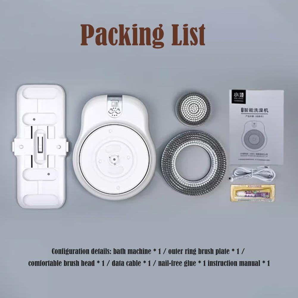 Electric Back Scrubber for Shower - 360° Automatic Wall Mounted Exfoliating Bath Brush with Deep Cleansing Pad | Perfect for Elderly, Disabled & Hard-to-Reach Back Areas
