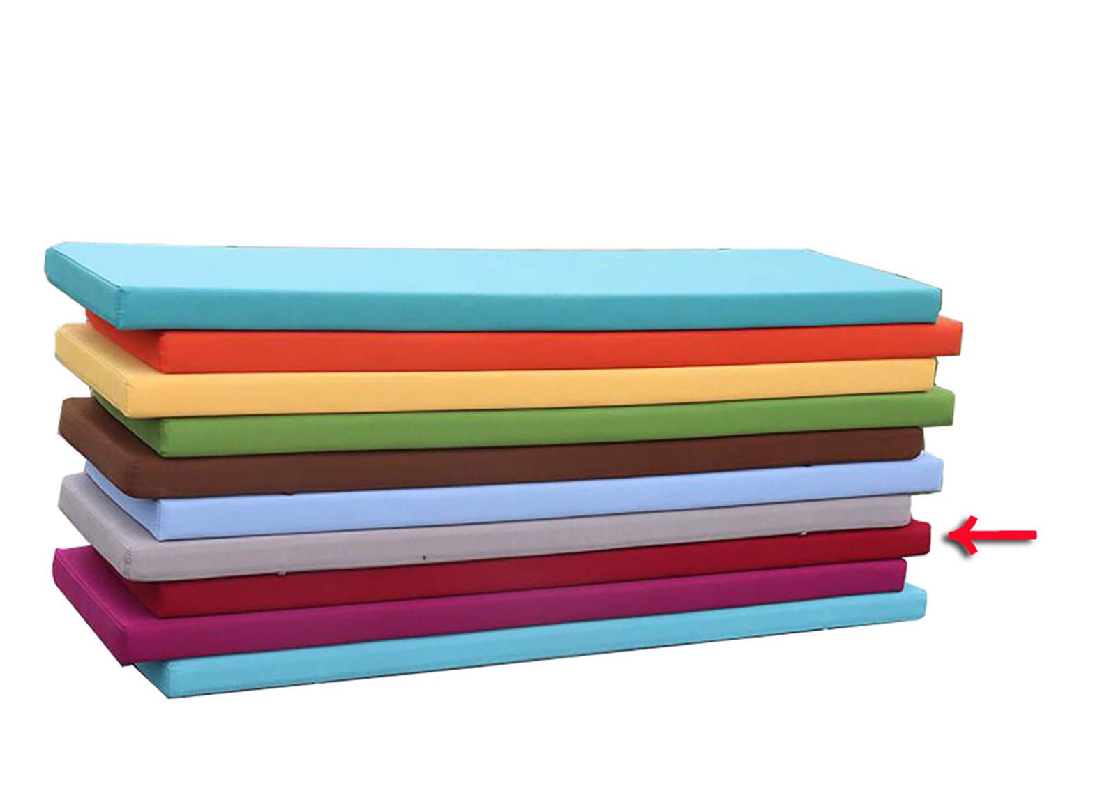 Outdoor Bench Cushion - 5cm Thick 2-Seater Cotton Garden Bench Pad for Patio, Lawn, or Swing - Wine Red (50×30×5cm/19×12×2in) | Water-Resistant & Comfortable | Perfect for Backyard, Deck, Porch, and Outdoor Relaxation