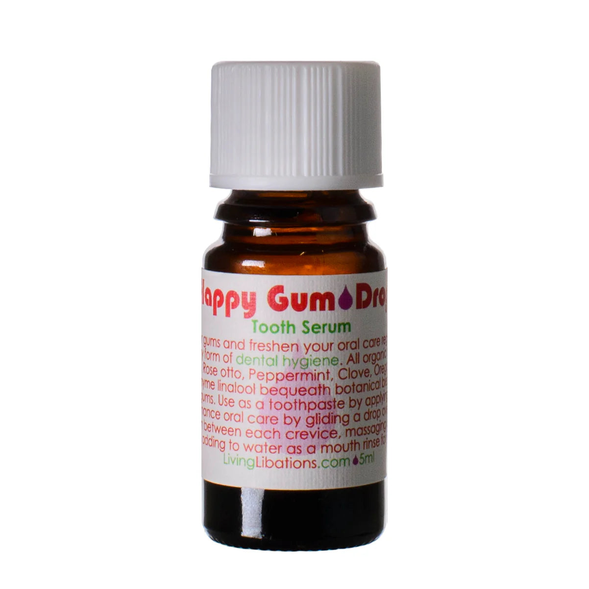 Living Libations Happy Gum Drops - Organic Herbal Gum Massage Oil for Healthy Gums & Fresh Breath | Perfect for Oral Care Routine & Travel