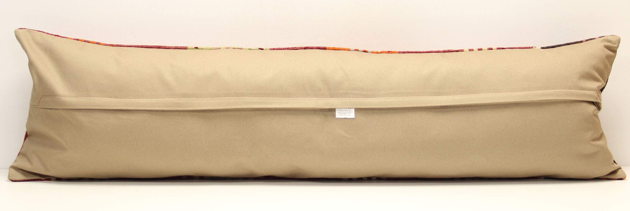 King Size Kilim Pillow Cover 14x47 Inch - Boho Chevron Lumbar Throw Pillow Case for Couch, Bed, Sofa - Twin Extra Long Decorative Housewarming Gift