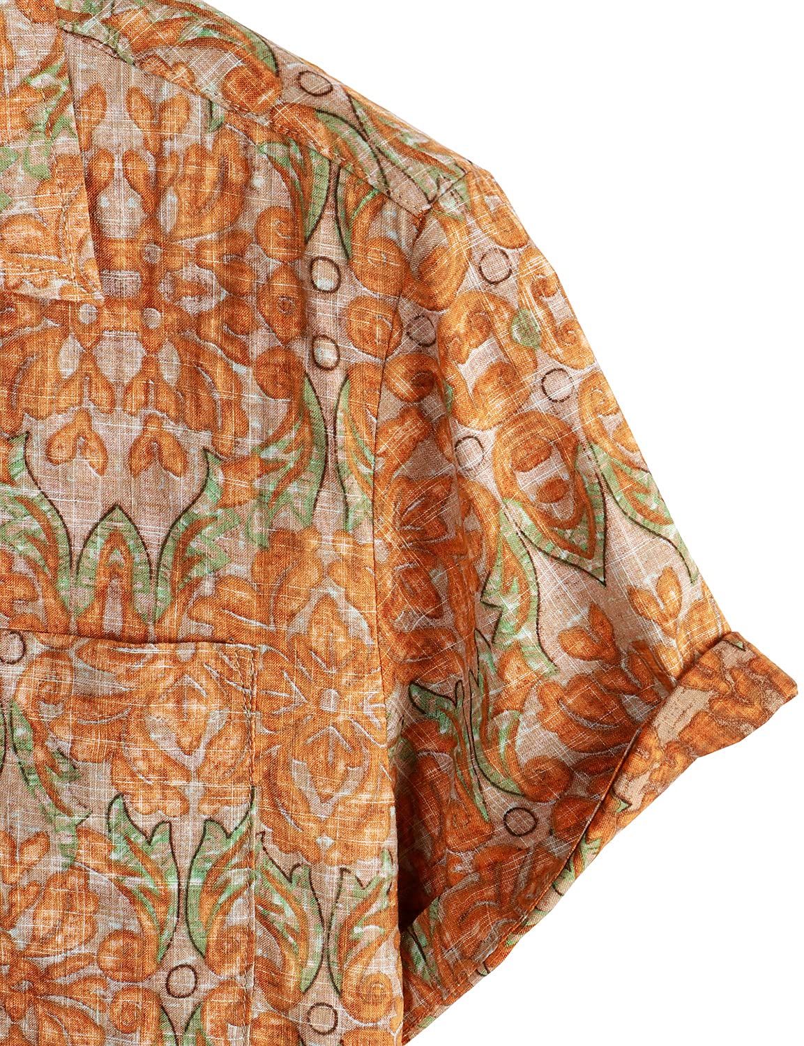 VATPAVE Men's Hawaiian Shirt - Tropical Floral Short Sleeve Button Down Shirt with Front Pocket | Casual Beachwear for Summer Vacation, Luau Party & Island Getaway
