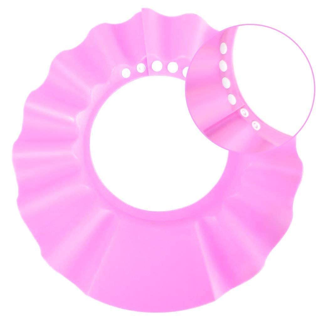 Adjustable Soft Eva Foam Baby Shower Cap for Toddlers & Kids - Waterproof Bath Hair Protector for Infants (Pink) - Perfect for Sensitive Skin & Gentle Hair Care During Bath Time