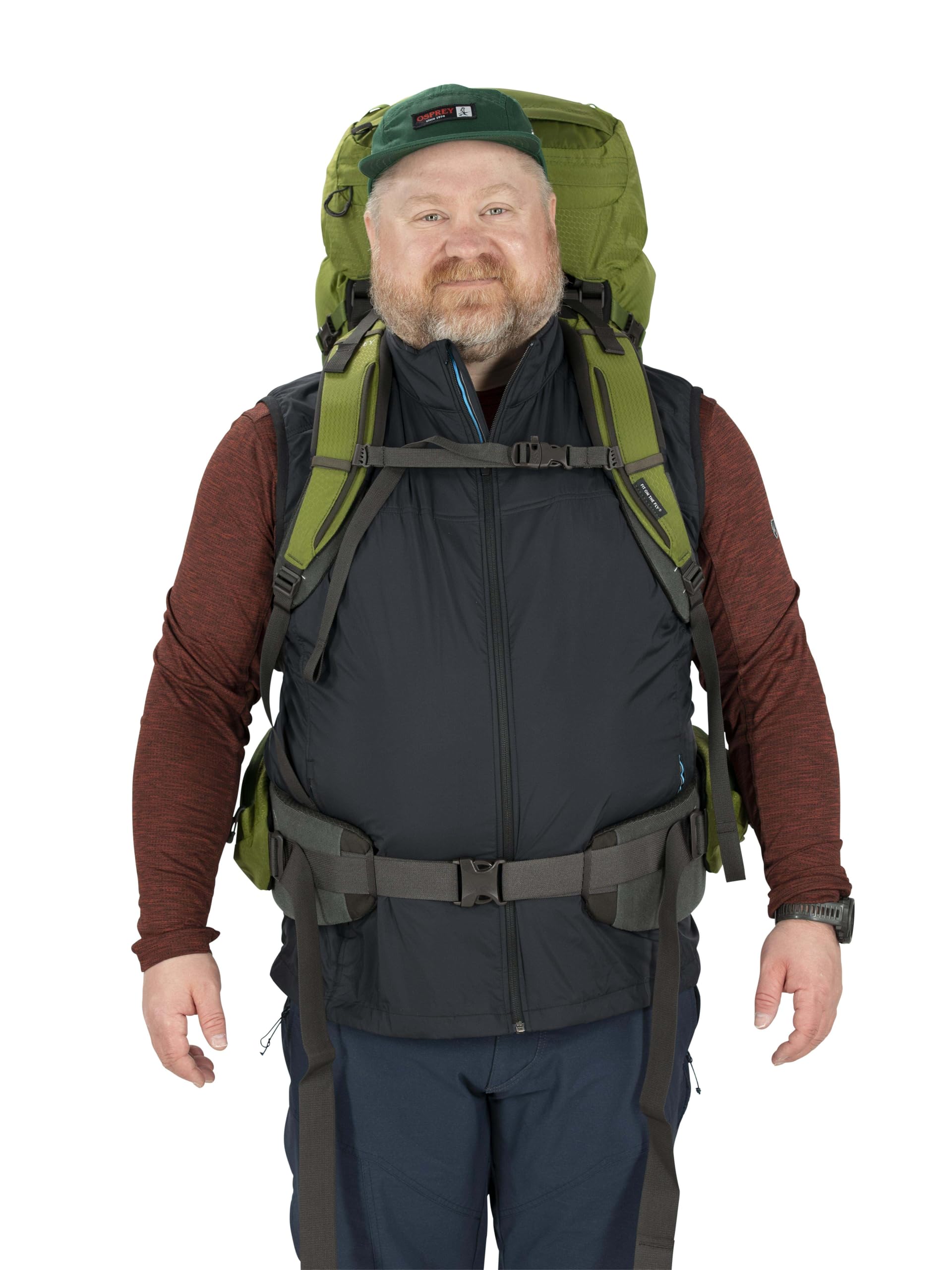 Osprey Aether 65L Men's Hiking Backpack - Lightweight Travel & Trekking Pack for Outdoor Adventures, Garlic Mustard Green, S/M Size with Extended Fit | Perfect for Camping, Backpacking & Multi-Day Trips