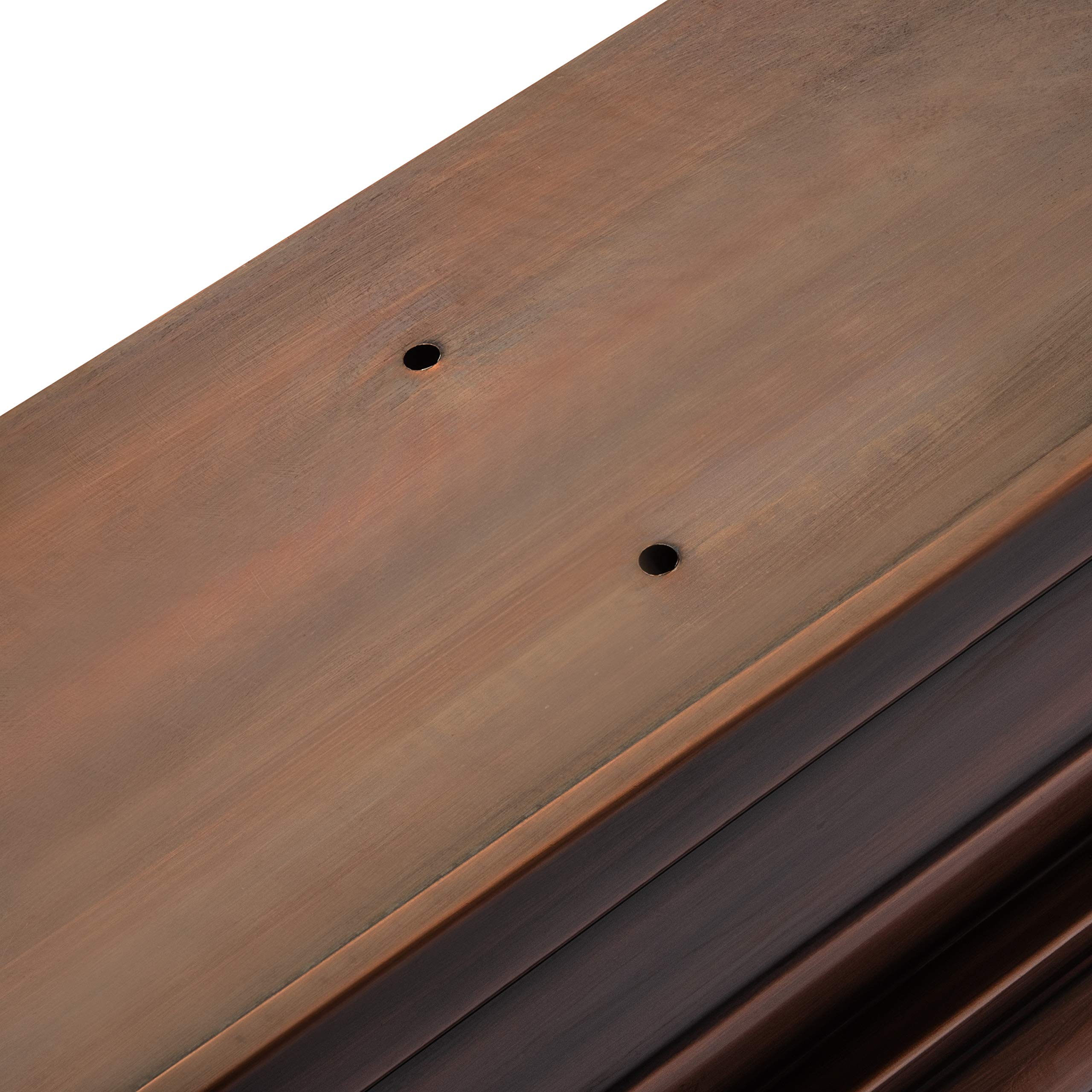 Copper Window Planter Box - 30 Inch Rectangular Outdoor Flower Container for House, Deck & Balcony | H Potter GAR513 | Perfect for Herbs, Flowers & Small Plants (Ideal for Windowsill Gardening & Outdoor Decor)