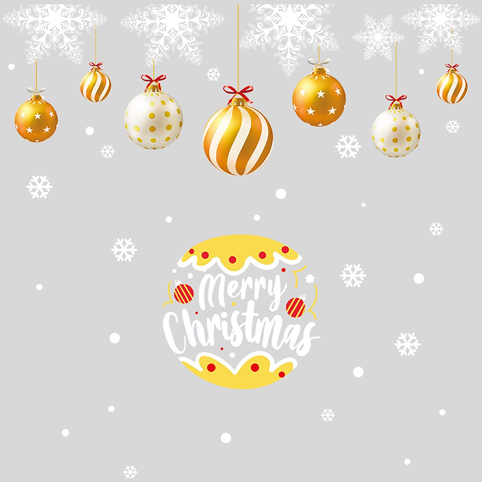 Christmas Wall Decals - Removable Holiday Stickers for Home Decor, Festive Floral Background Wall Art - Perfect for Living Room, Bedroom & Party Decorations
