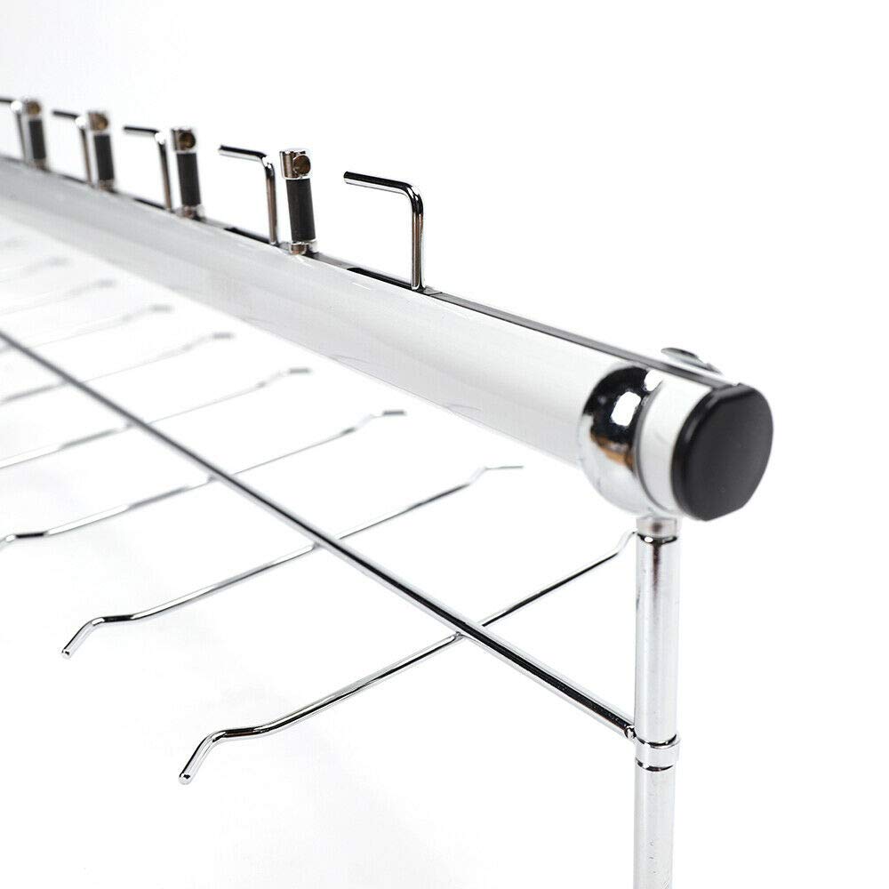YIYIBYUS 10-Piece 4ft Aluminum Sunglasses Display Rack - Eyeglass Frame Stand Holder with 16 Slots for Retail Stores, Boutiques & Optical Shops - Durable Sunglass Storage & Organization Solution