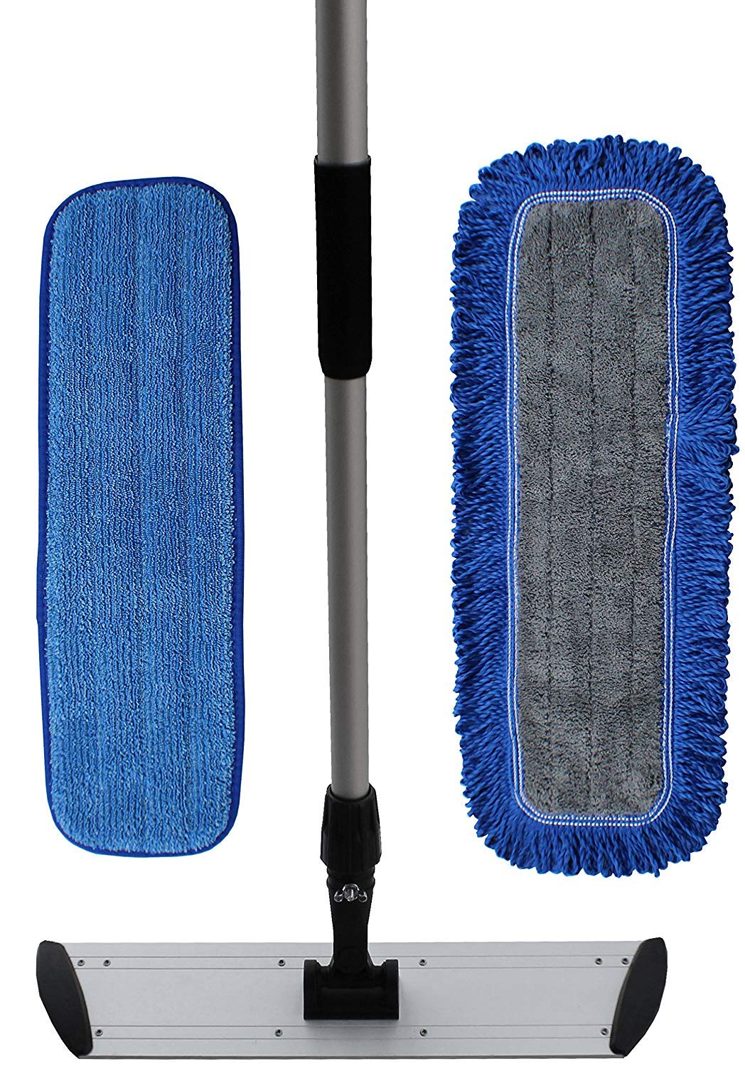 Ultimate Microfiber Mop Kit - 36 Inch Heavy Duty Floor Cleaning System with Washable Pads (Blue) - Perfect for Hardwood, Tile & Laminate Floors in Homes & Offices
