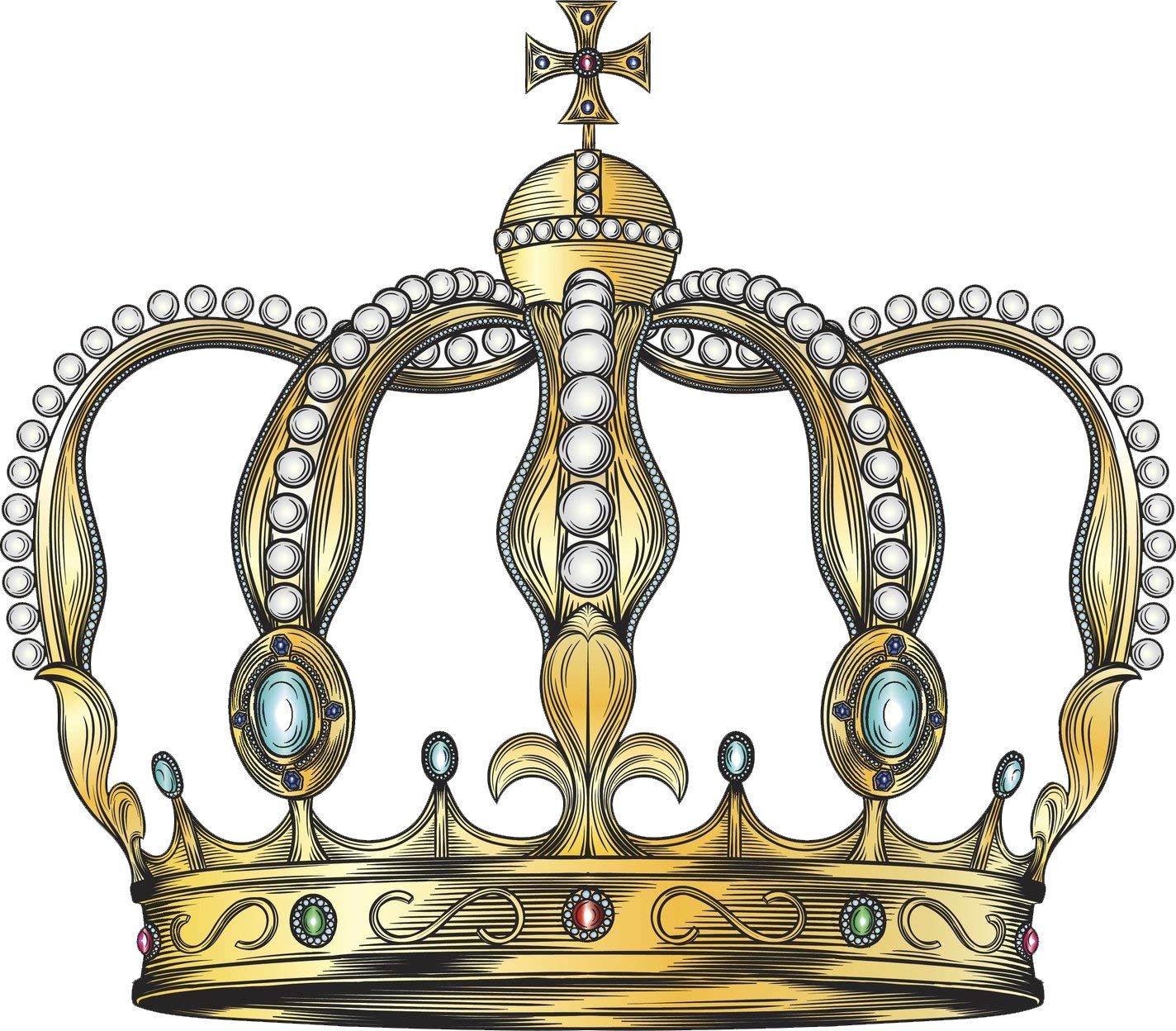 Vintage Royal Crown Cartoon Magnetic Vinyl Bumper Sticker - 8