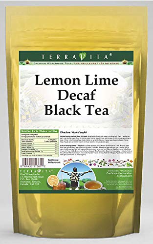 Organic Lemon Lime Decaf Black Tea Bags - 25 Count (2 Pack) | Caffeine-Free Herbal Tea for Relaxation & Evening Enjoyment | Perfect for Stress Relief & Bedtime Soothing