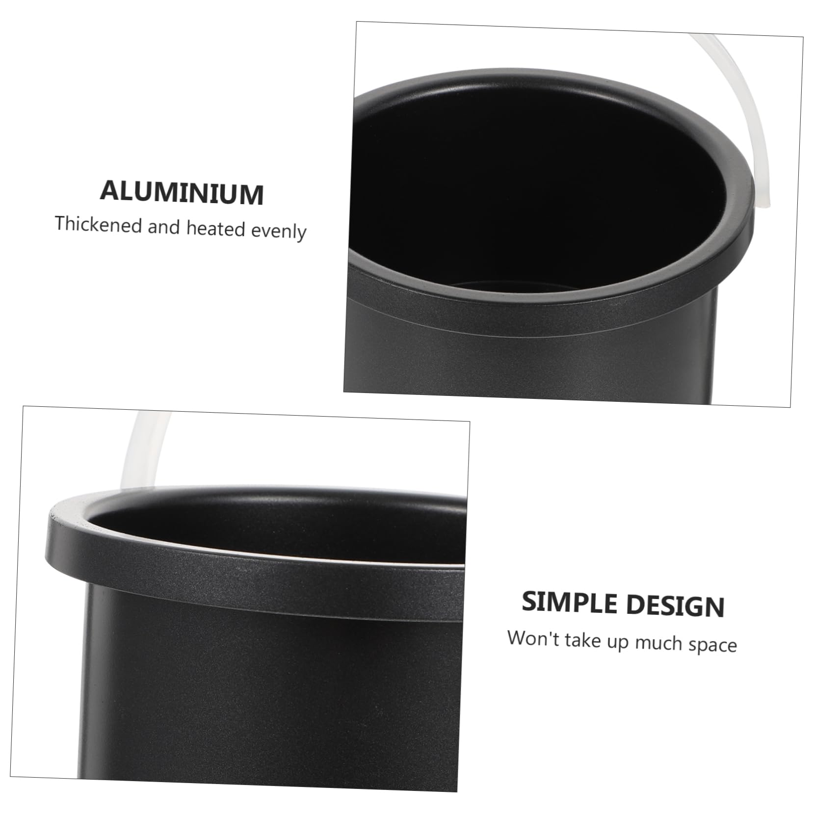 **MERRYHAPY 2-Pack Salon Wax Warmer Heater with Inner Pan - Black Aluminum Wax Melting Pot for Home & Professional Use - Perfect for Eyebrow, Leg, and Bikini Waxing**