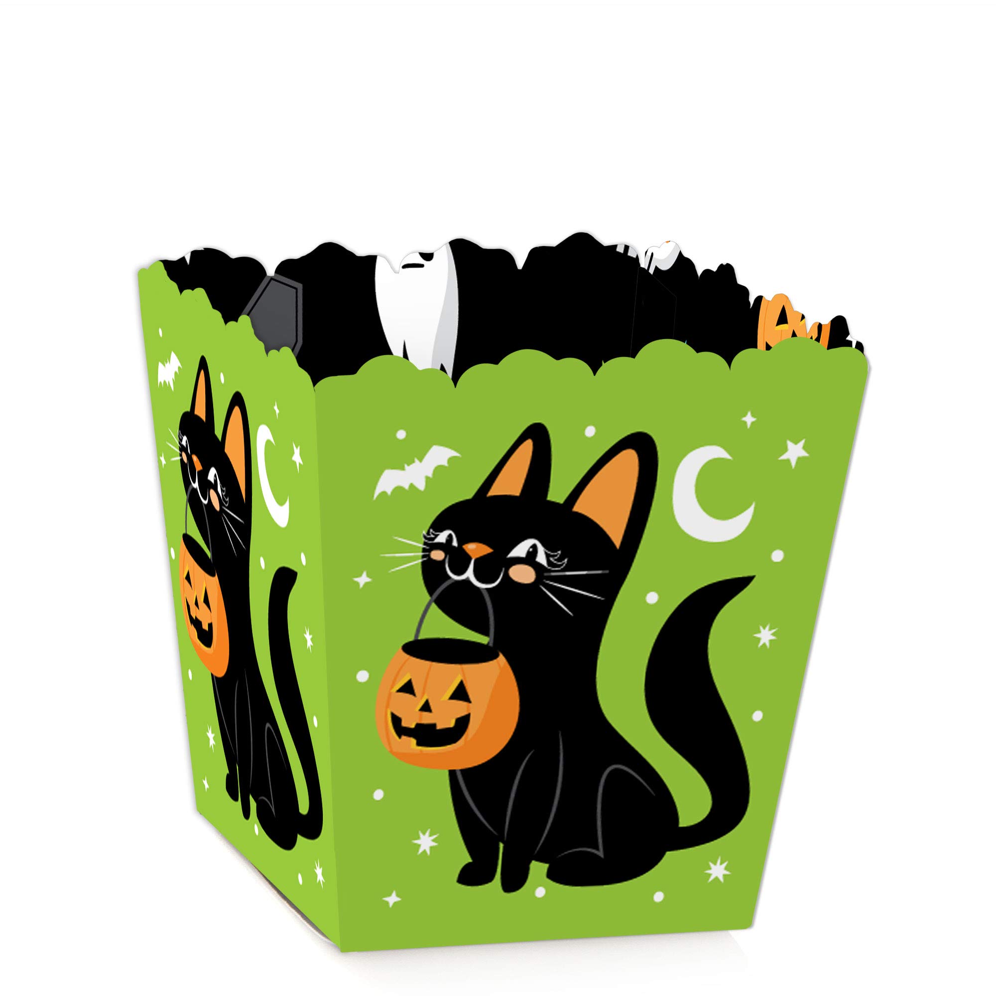 Big Dot of Happiness Jack-O'-Lantern Halloween Party Favor Boxes - Set of 12 Mini Treat Candy Boxes for Kids Halloween Party, Trick or Treat, Classroom Celebrations & Spooky Decorations