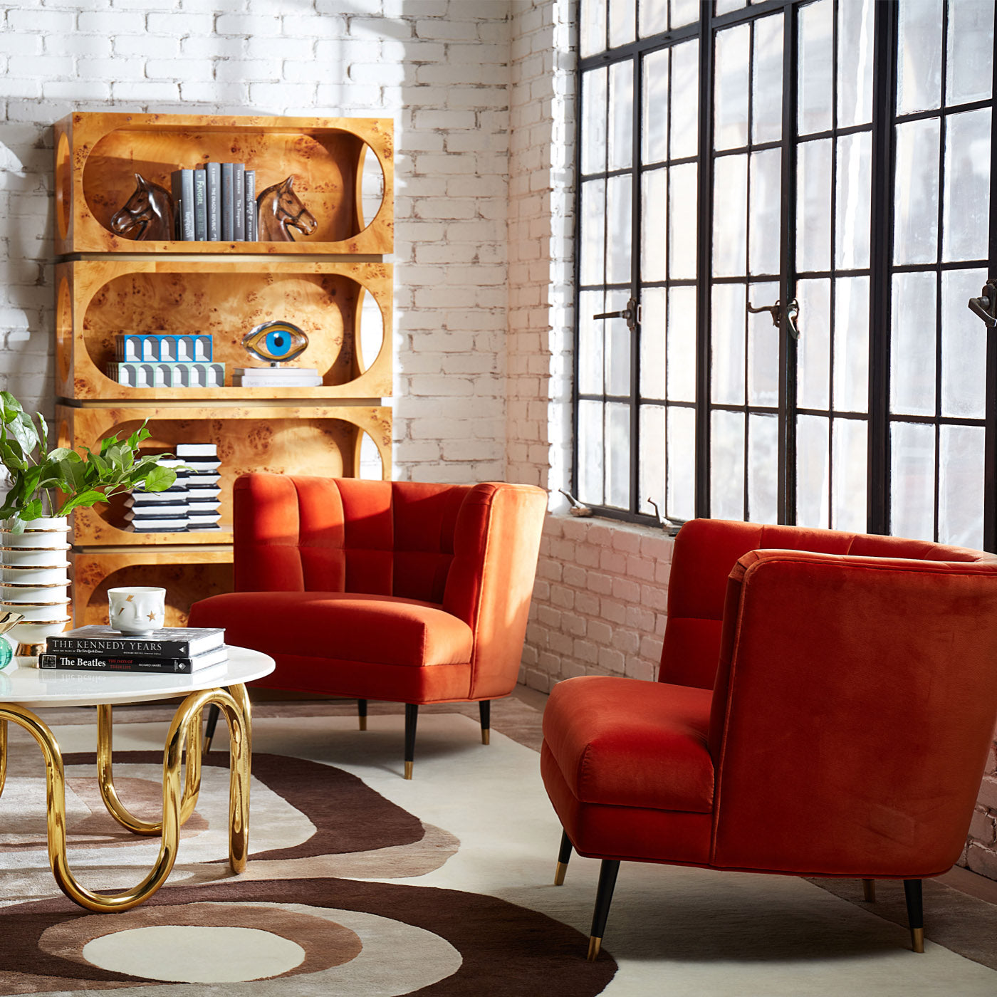 Luxury Draper Club Chair - Modern Upholstered Accent Chair for Living Room, Lounge & Office - Comfortable Fabric Armchair with Sturdy Wooden Legs - Perfect for Relaxing, Reading & Entertaining Guests