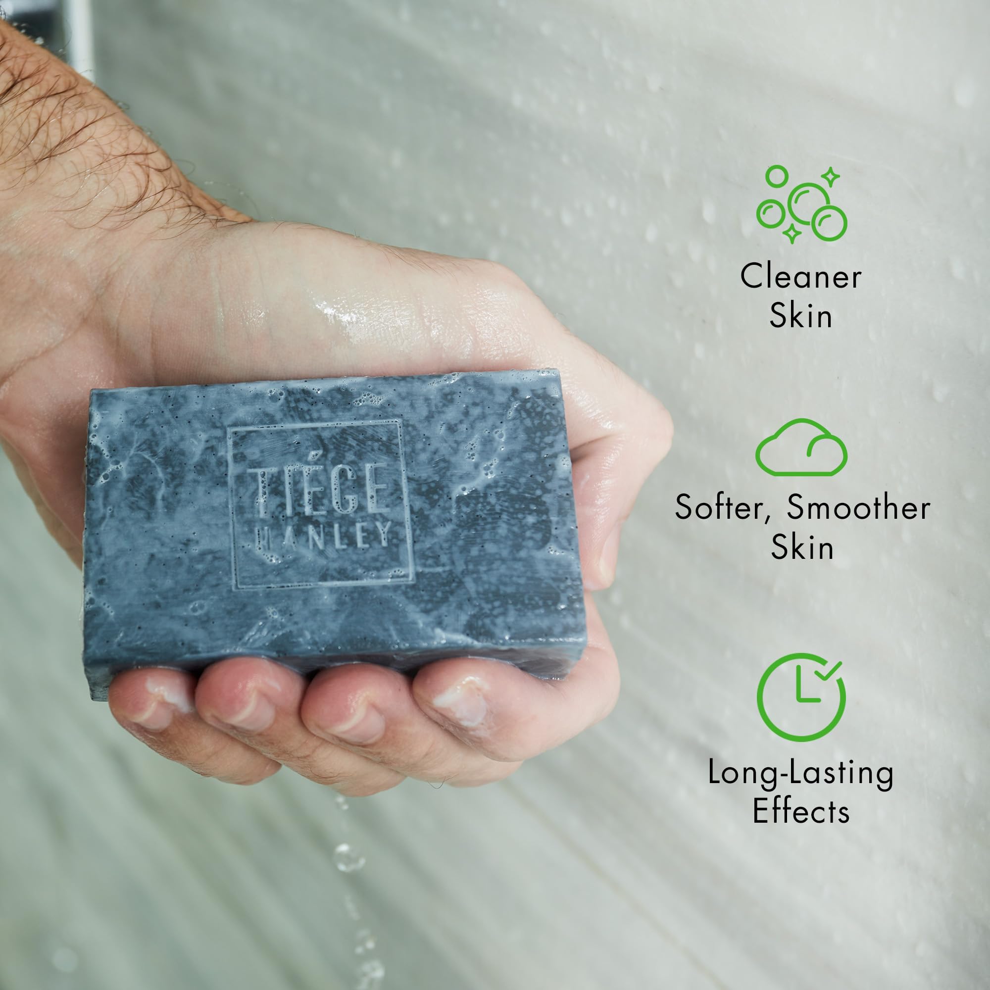 Tiege Hanley Exfoliating Scrub Bar & Cleansing Body Wash Bar Set - 5 oz Each | Deep Cleanse & Moisturize for Men's Skincare Routine