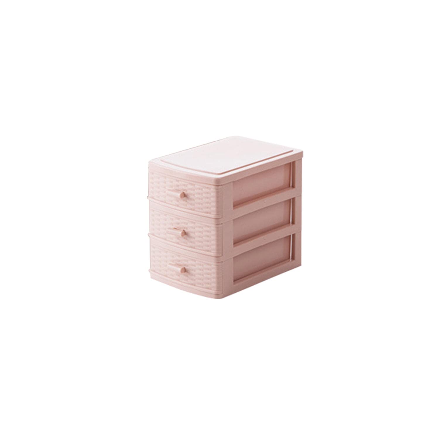 3-Drawer Stackable Plastic Storage Organizer Box - Countertop Dresser Drawers for Bathroom, Dorm, Desk, Vanity & Office Organization (Blue) | Space-Saving Home & Office Storage Solution