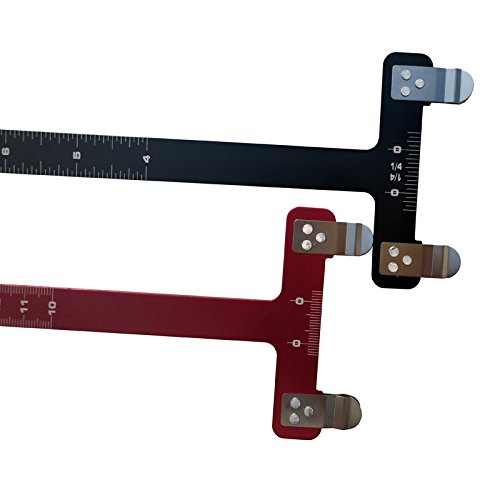 Sharrow Archery 12-Inch Bow Square T-Ruler - Precision Measurement Tool for Compound & Recurve Bows (Black, T-Type) | Perfect for Bow Tuning, String Alignment & Arrow Rest Setup