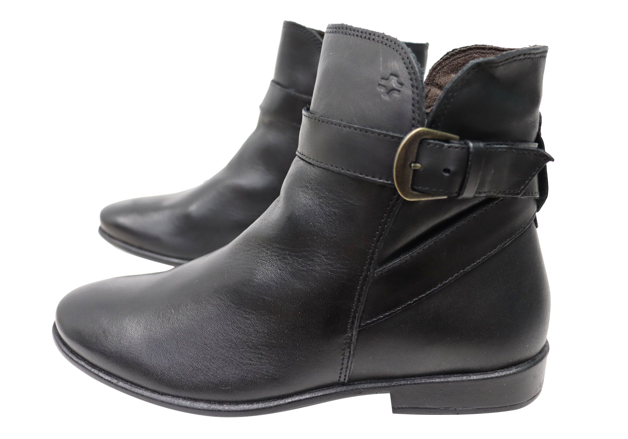 Perlatto Women's Comfortable Leather Ankle Boots - Penny Style Made in Brazil - Perfect for Work, Casual Outfits & Fall Fashion