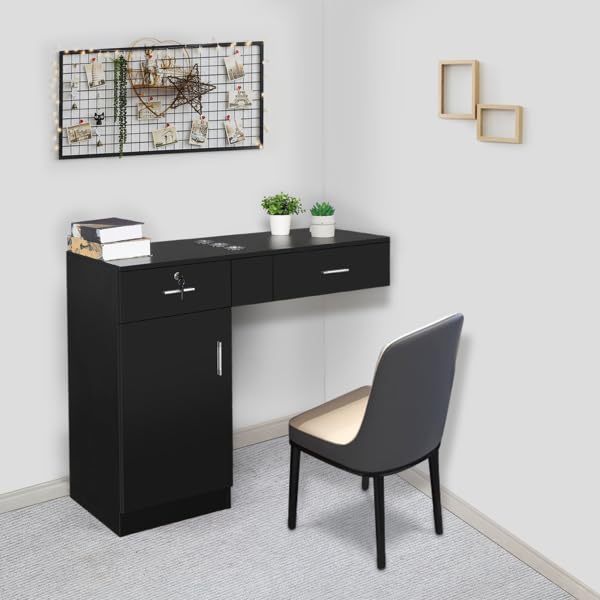 Wall Mount Salon Storage Cabinet - Beauty & Barber Station with Drawers for Spa & Salon Organization