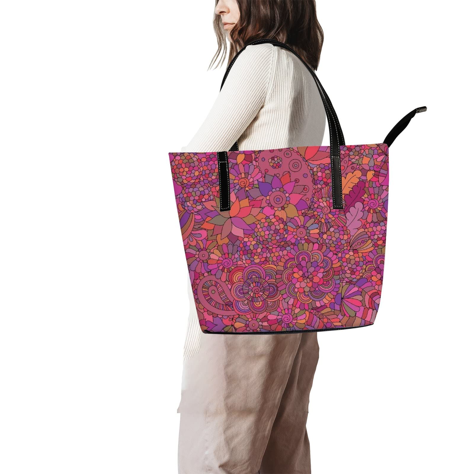 Premium Leather Tote Bag for Women - Stylish Crossbody Handbag with Adjustable Strap - Perfect for Work, Travel & Everyday Use