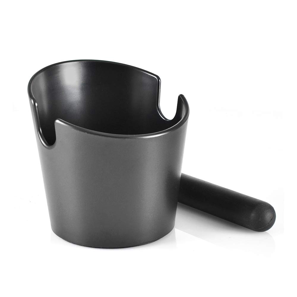 CAFEMASY Espresso Coffee Knock Box - Compact Barista ABS Coffee Grounds Bin with Detachable Knock Bar for Easy Waste Disposal - Perfect for Home & Professional Espresso Machines (Black)