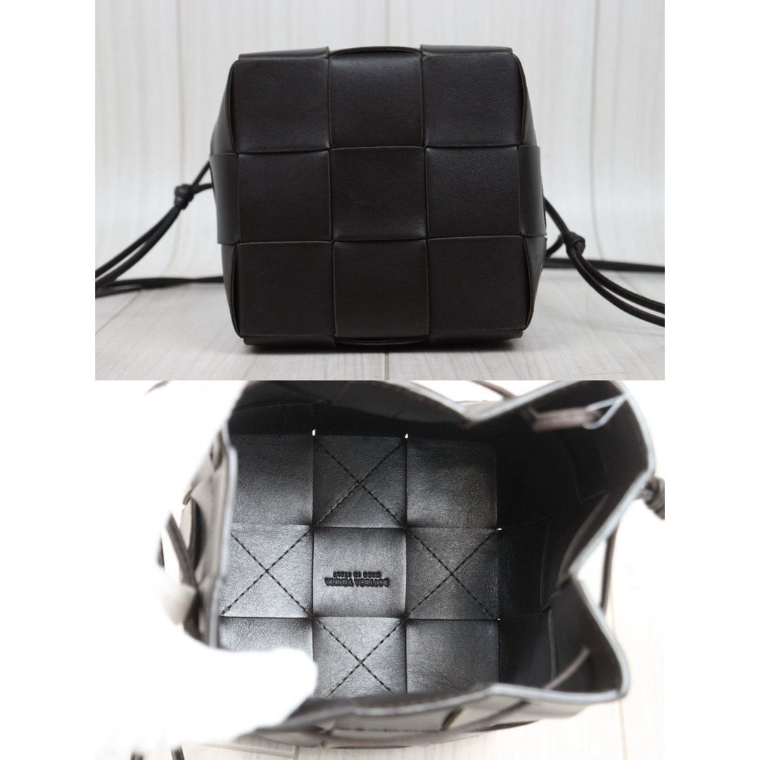 Bottega Veneta P25041410 Lamb Leather Woven Bucket Bag - Authentic Luxury Handbag for Women | Perfect for Work, Travel & Everyday Use