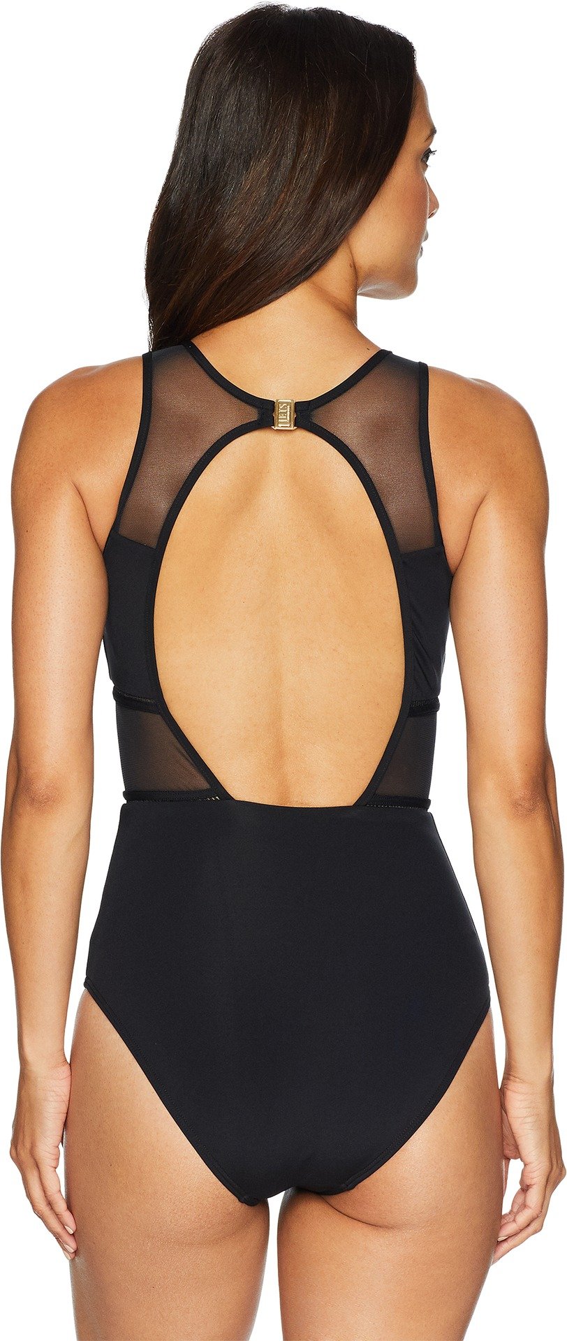 Jets Swimwear Australia Aspire High Neck One-Piece Swimsuit - Black Size 10 | Women's Athletic Swimwear for Lap Swimming, Surfing & Beach Activities