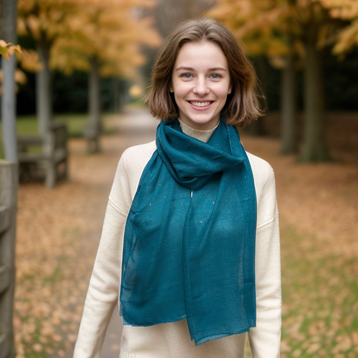 Viano Sparkle Scarf for Women - Elegant Glitter Fashion Accessory for Party, Wedding & Evening Events