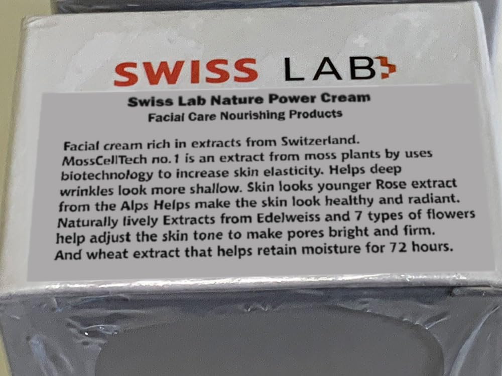 Swiss Lab Nature Power Cream 1.0oz - Moisturizing Face Cream for Dry Skin - Day & Night Use