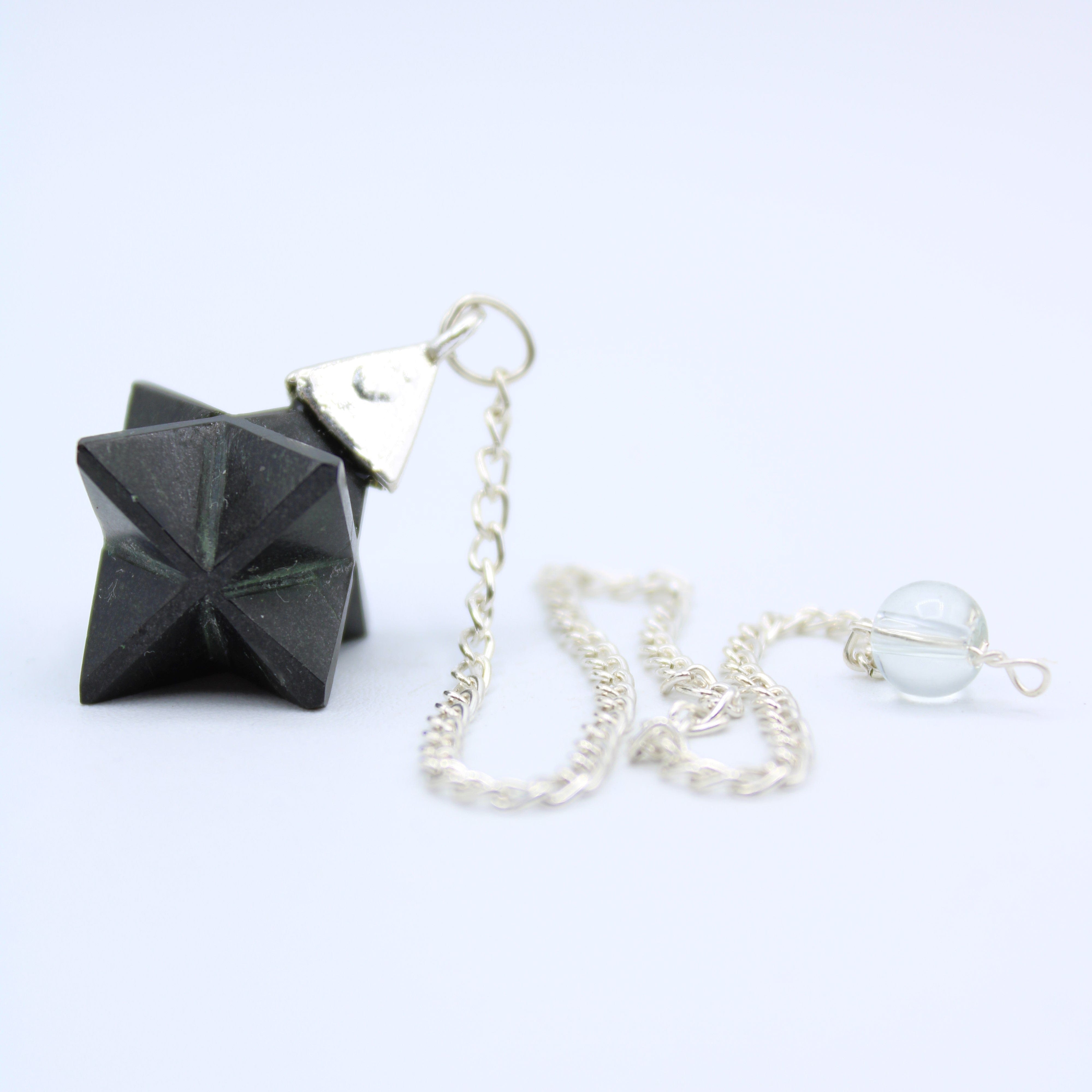 Black Onyx Orgonite Merkaba Pendulum - Healing Crystal for Energy Balancing, Meditation & Spiritual Protection | Perfect for Reiki, Chakra Cleansing & Home Decor