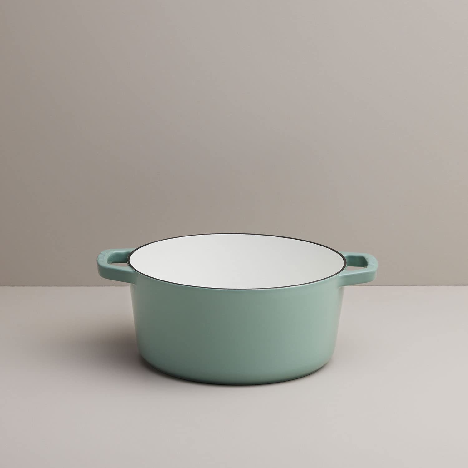 Premium 3.5-Quart Enameled Cast Iron Dutch Oven with Lid – Kana Milo Casserole Pot | Dual Enamel Coating Inside & Out | Oven & Dishwasher Safe | Eucalyptus with Gold Knob | Perfect for Braising, Stewing & Baking Bread