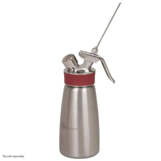 Premium Stainless Steel Whipped Cream Dispenser - 1/2 Pint (8 oz) Professional Gourmet Whipper for Desserts, Coffee & Cocktails | Perfect for Home Baking, Cafe Use & Party Decorating