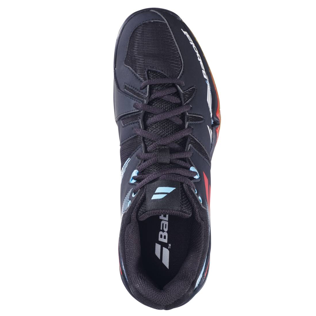 Babolat Shadow Spirit Men's Indoor Court Shoes - Black/Red - Lightweight Tennis Shoes for Badminton, Squash & Indoor Sports - Non-Marking Rubber Sole
