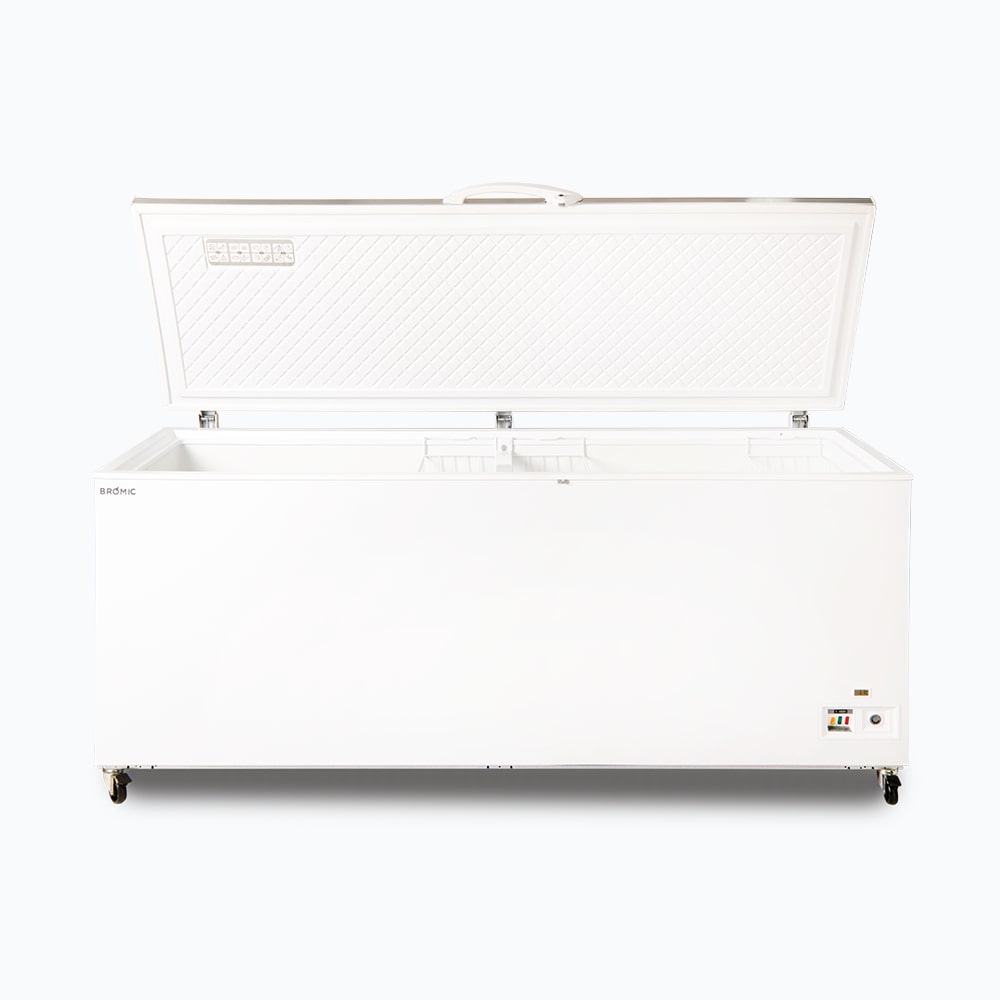 Bromic 675L Stainless Steel Chest Freezer - Flat Top Design, Large Capacity Deep Freezer for Home, Restaurant & Commercial Use - Perfect for Bulk Food Storage, Ice Cream & Frozen Goods