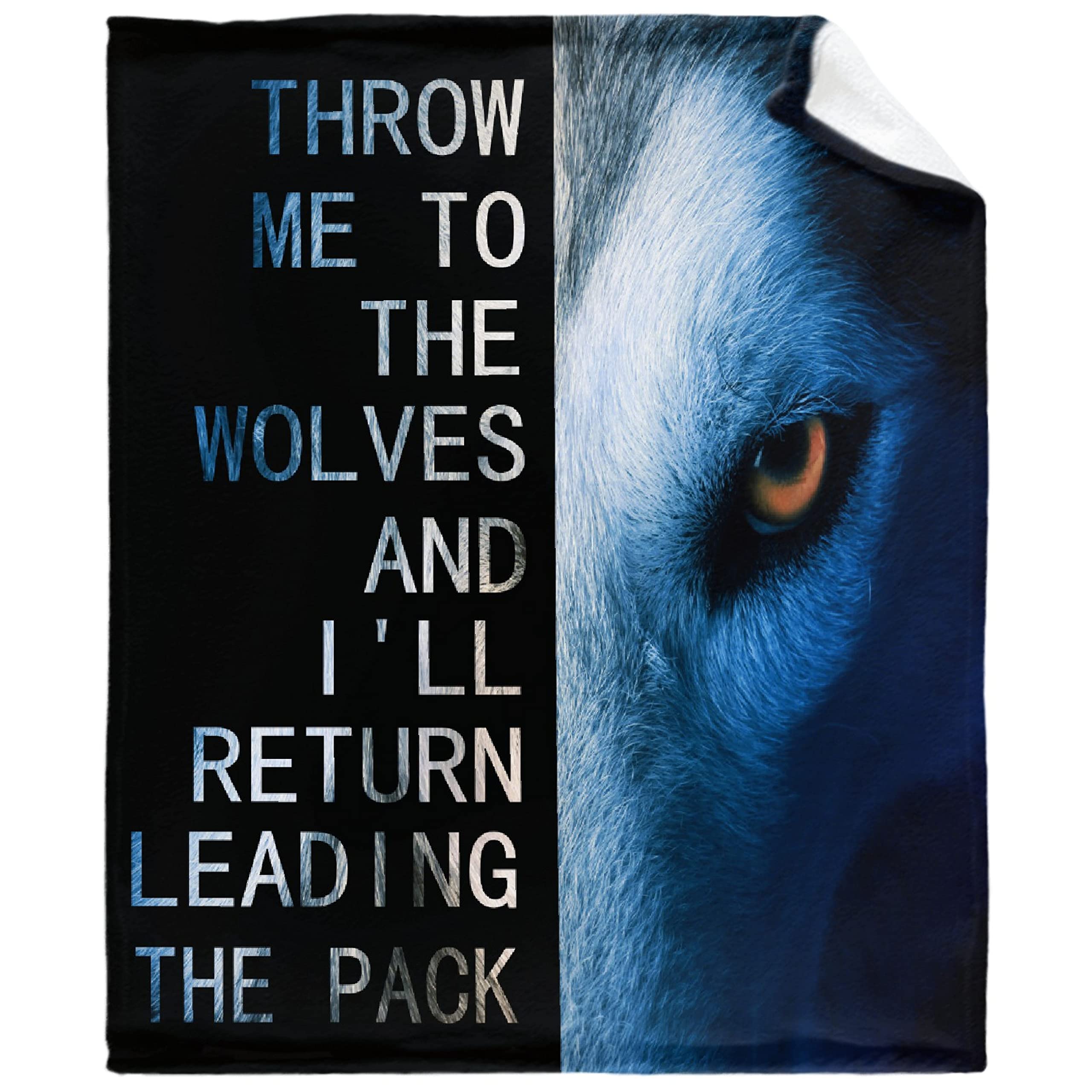 Premium Wolf & Wild Animal Print Flannel Throw Blanket - Super Soft Fleece Blanket for Bed, Sofa & Couch (120