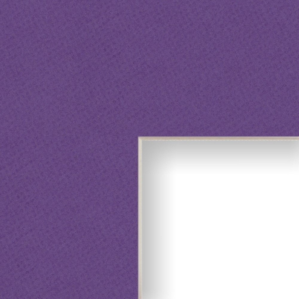 Craig Frames B120 17x22-Inch Picture Frame Mat with Single Opening for 13x19-Inch Photos - Purple Iris & Cream Core Mat Board for Wall Art, Home Decor, and Office Display