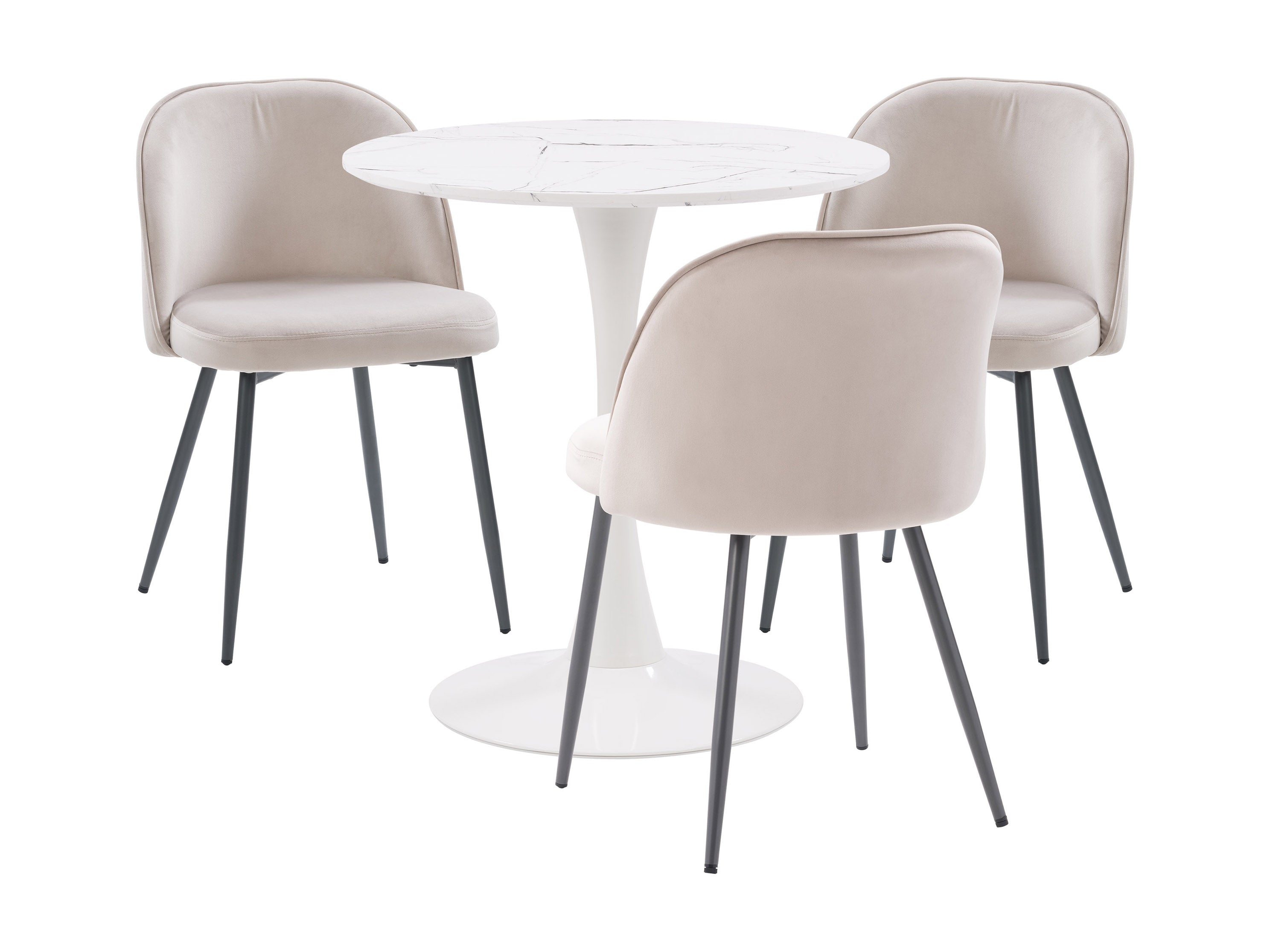 4 Piece Bistro Dining Set - Outdoor Patio Furniture with Metal Frame & Cushions - Perfect for Garden, Balcony, and Backyard Relaxation