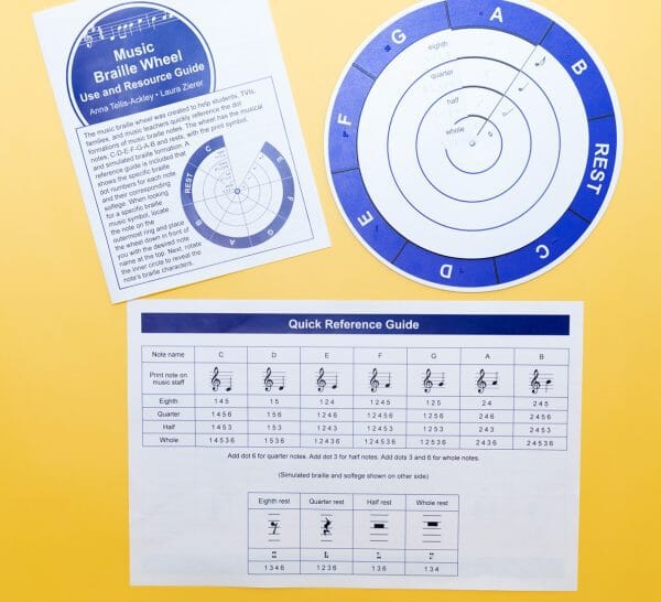 Braille Music Wheel - Portable Tactile Music Notation for Visually Impaired Musicians - Perfect for Learning, Composing, and Performing Music