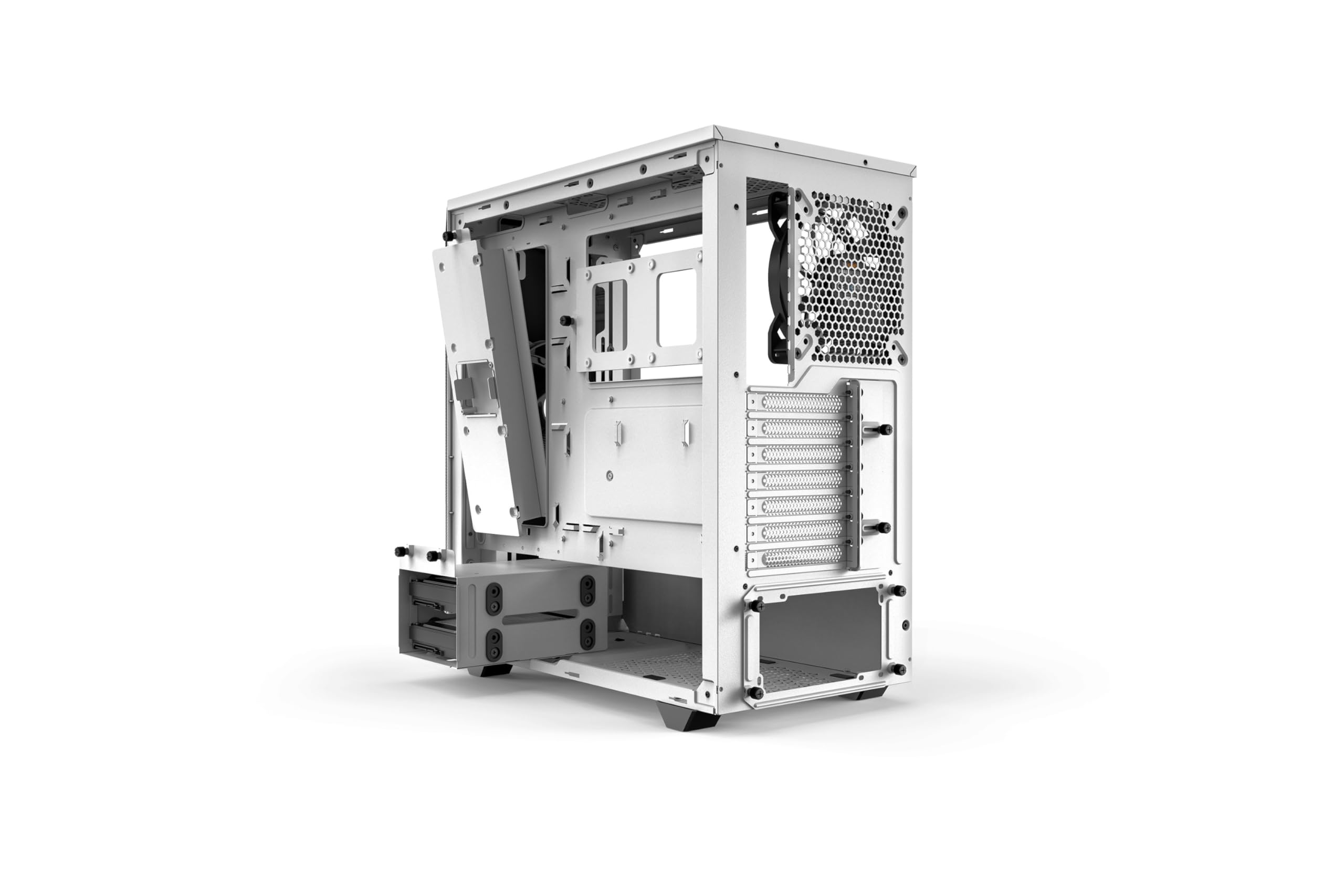 be quiet! Pure Base 500 ATX Mid Tower PC Case - White | Tempered Glass Side Panel | 2 Pre-Installed Silent Wings 3 Fans | High Airflow & Noise Reduction | Perfect for Gaming & Workstation Builds