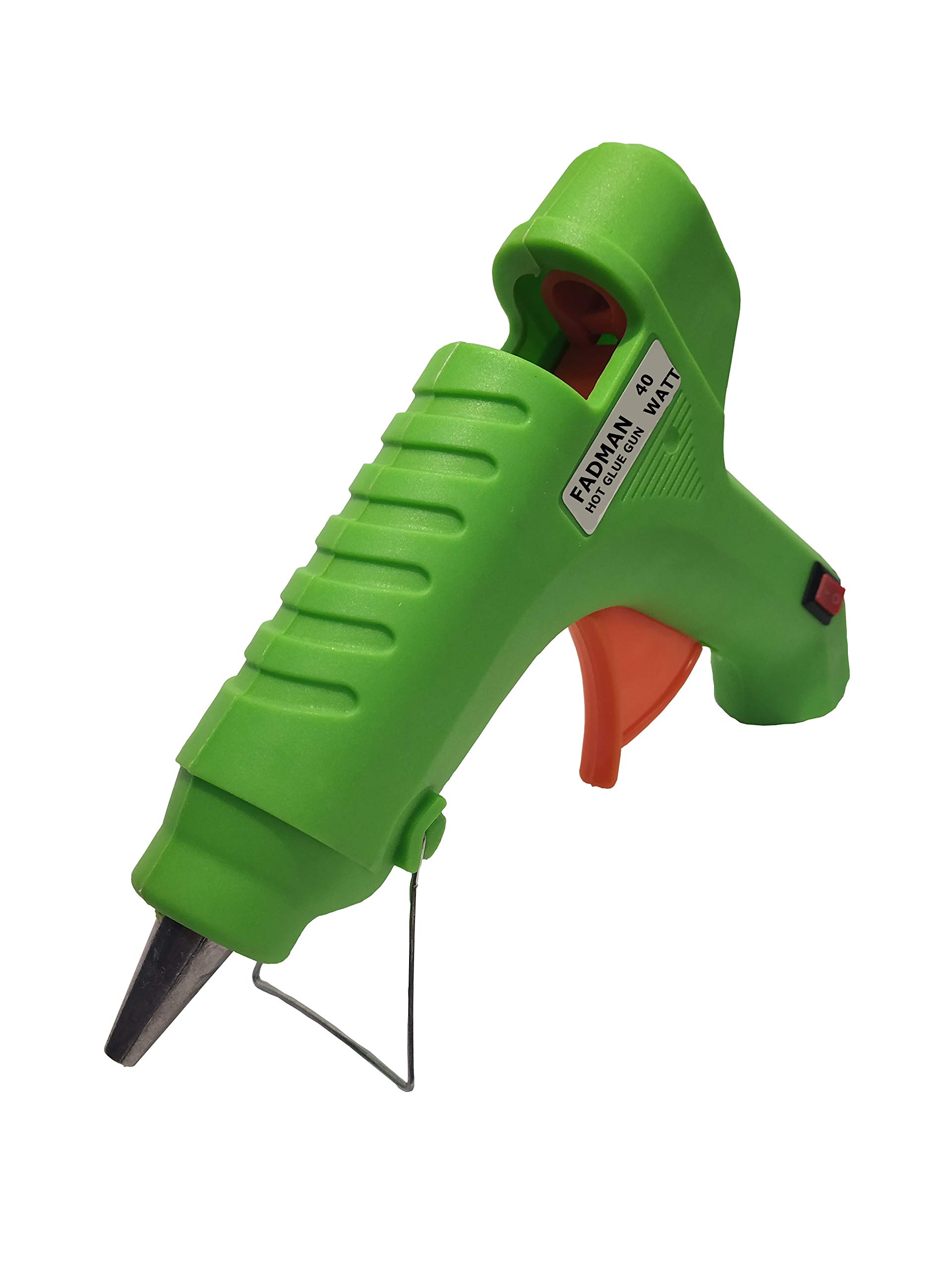 FADMAN 40W Hot Melt Glue Gun with On/Off Switch - Includes 6 Transparent Glue Sticks for DIY Crafts, Home Repairs & School Projects