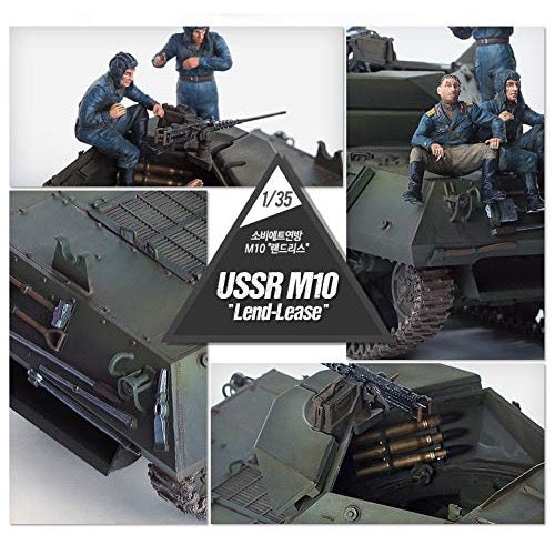 1/35 Scale USSR M10 Lend Lease Tank Model Kit - Academy 13521 - Perfect for Military History Enthusiasts & Model Builders