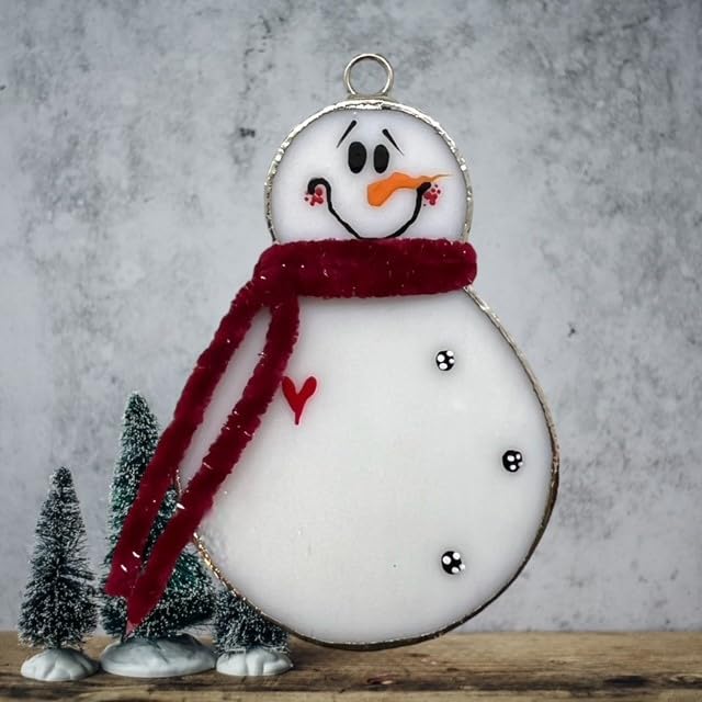 Snowman with Red Scarf Glass Cover - Shatterproof Phone Case for iPhone 15/14/13 - Perfect for Winter Holidays & Christmas Gifts