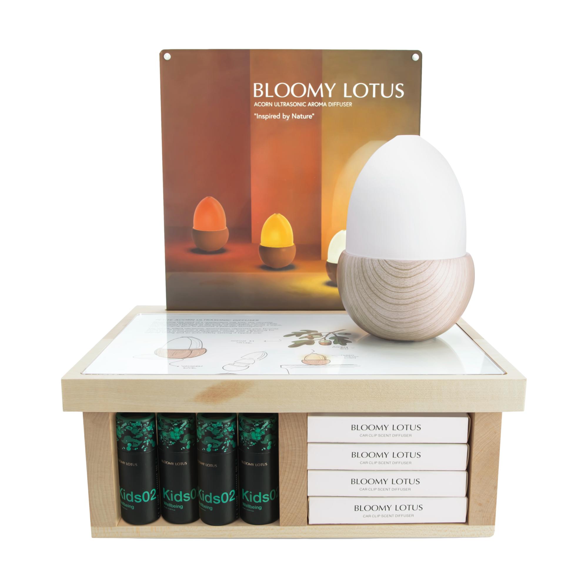 Bloomy Lotus Wooden Display Stand - Handcrafted Wooden Shelf for Home Decor, Jewelry & Collectibles - Perfect for Living Room, Bedroom & Office Organization