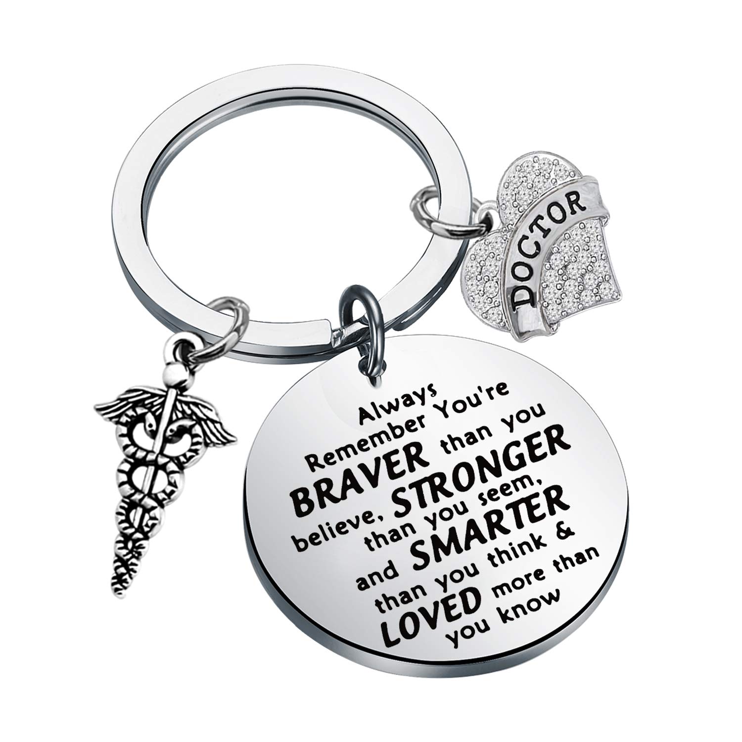 AKTAP Doctor Keychain - Medical School Graduation Gift for Future Doctors, Nurse Appreciation Jewelry - Perfect for White Coat Ceremony, Residency Match Day & Healthcare Worker Gifts
