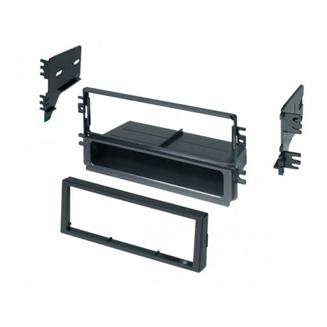 1998-2005 Kia Hyundai Single DIN Car Stereo Radio ISO Mount w/Installation Pocket - Compatible with KIAK1240 | Perfect for Aftermarket Audio Upgrades & DIY Car Installations