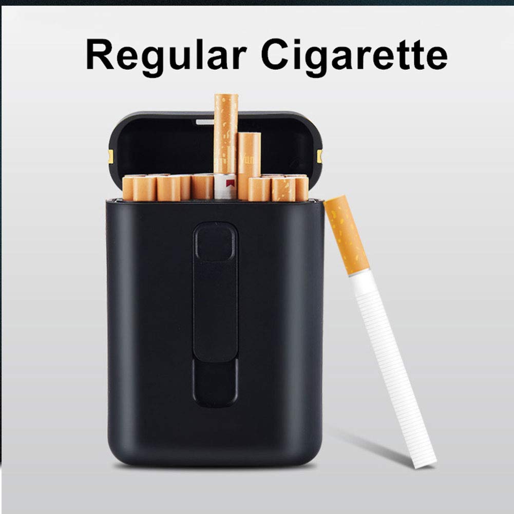 Premium Rechargeable Flameless Windproof Electric Lighter & Cigarette Case Combo - King Size Portable Pack Holds 20 Regular Cigarettes, USB Charging, 2-in-1 Design (Red) - Perfect for Travel, Camping, and Outdoor Smoking