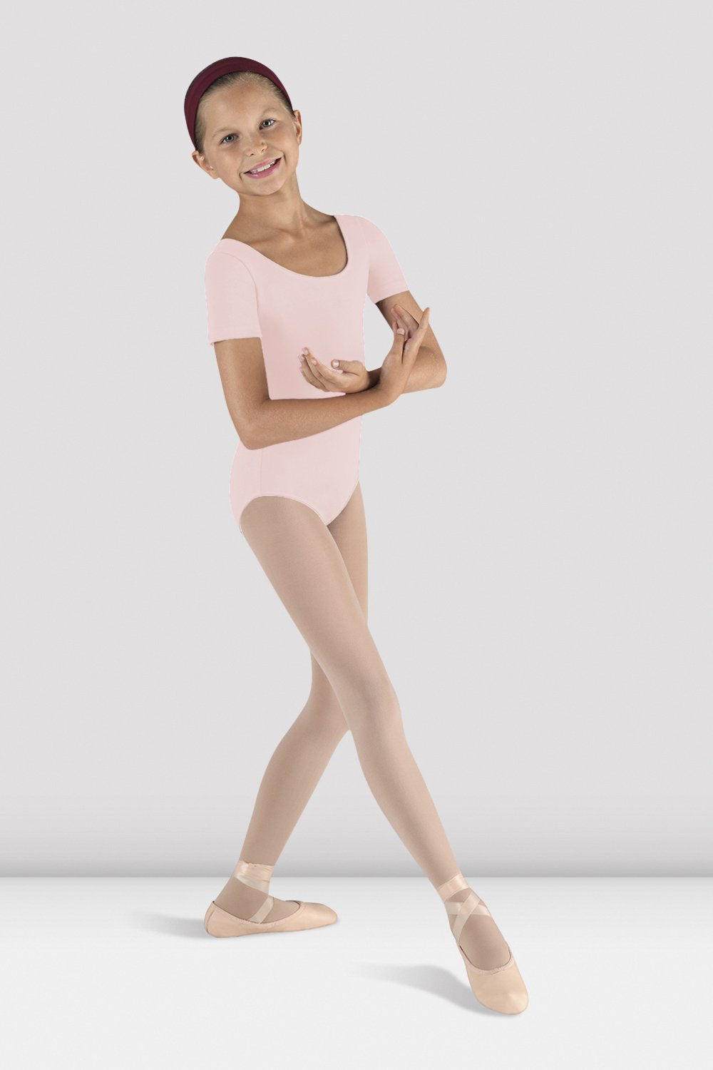 Girls Short Sleeve Round Neck Leotard - Ballet Dance Wear for Kids, Toddler & Youth - Perfect for Ballet Class, Dance Practice & Performance