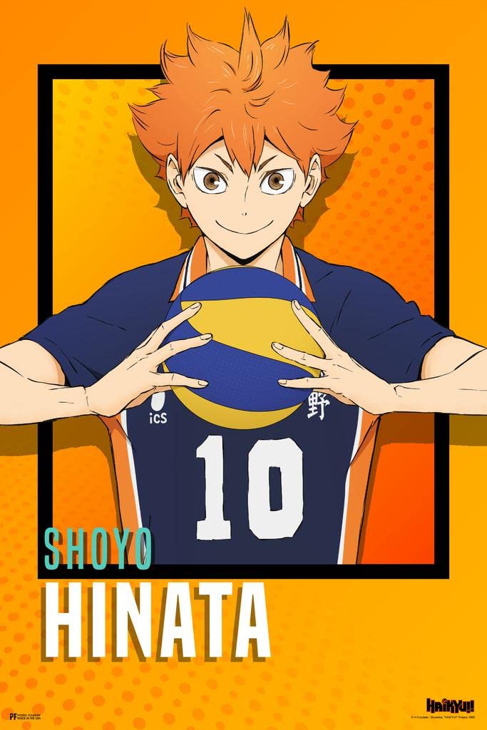 Haikyuu Shoyo Hinata Anime Poster - Japanese Manga Wall Art Print 24x36 | Karasuno Volleyball Team Decor | Perfect for Anime Fans, Bedroom & Game Room Decor | Official Crunchyroll Merchandise
